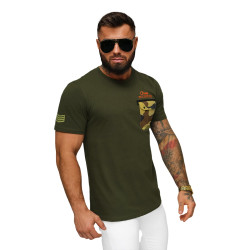 Vyriški chaki spalvos marškinėliai Soldier