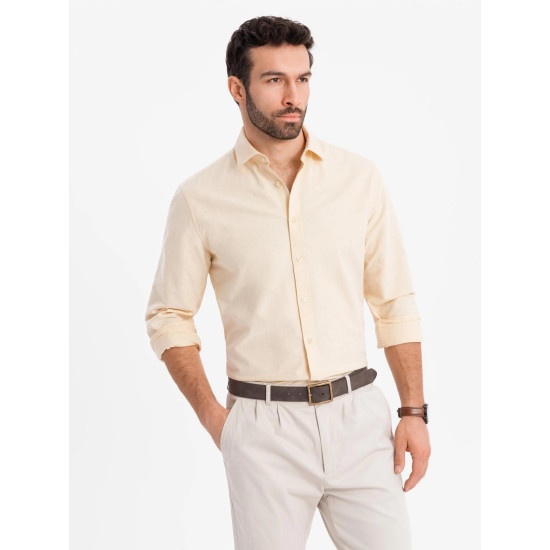Vyriški geltonos spalvos marškiniai Adrian V3 OM-SHOS-0183