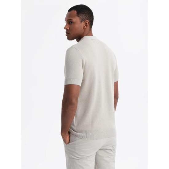 Vyriški rusvos spalvos polo marškinėliai Swing V6 OM-POSS-0117