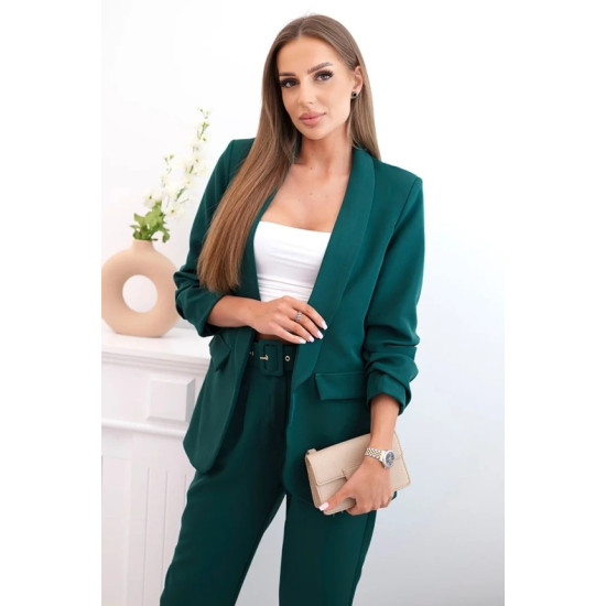 Elegantiškas moteriškas tamsiai žalios spalvos komplektas Silva 32186 - Moterims Elegantiškas moteriškas tamsiai žalios spalvos komplektas Silva 32186