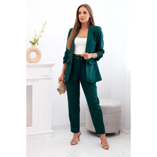 Elegantiškas moteriškas tamsiai žalios spalvos komplektas Silva 32186 - Moterims Elegantiškas moteriškas tamsiai žalios spalvos komplektas Silva 32186