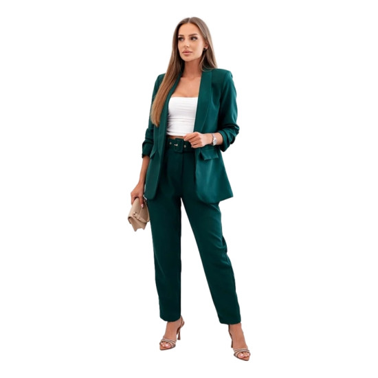 Elegantiškas moteriškas tamsiai žalios spalvos komplektas Silva 32186 - Moterims Elegantiškas moteriškas tamsiai žalios spalvos komplektas Silva 32186