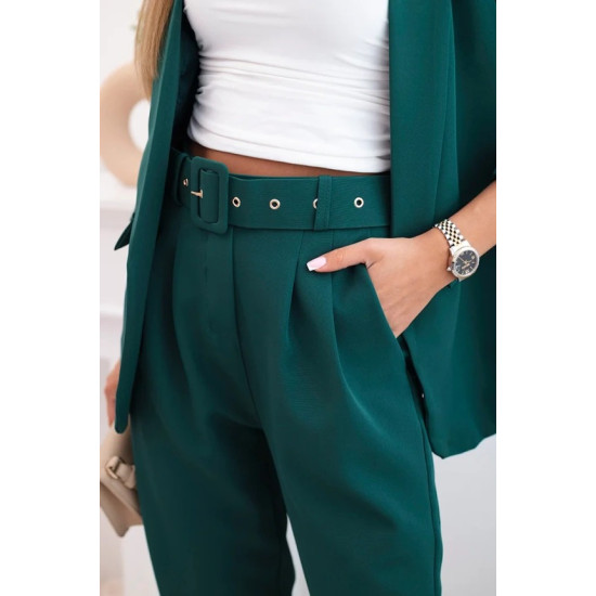 Elegantiškas moteriškas tamsiai žalios spalvos komplektas Silva 32186 - Moterims Elegantiškas moteriškas tamsiai žalios spalvos komplektas Silva 32186