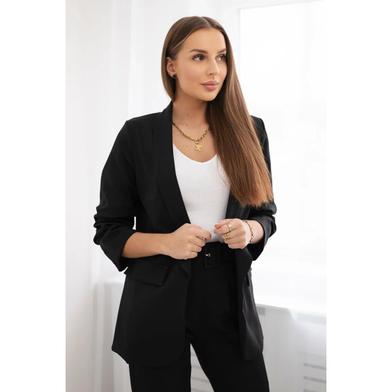Elegantiškas moteriškas juodos spalvos komplektas Silva 23835 - Moterims Elegantiškas moteriškas juodos spalvos komplektas Silva 23835
