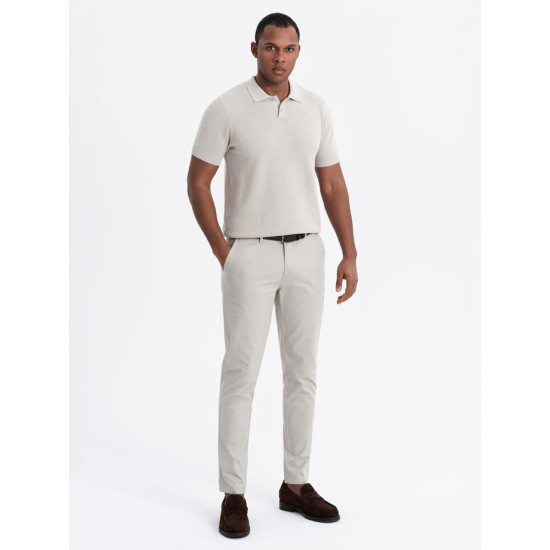 Vyriški rusvos spalvos polo marškinėliai Swing V6 OM-POSS-0117