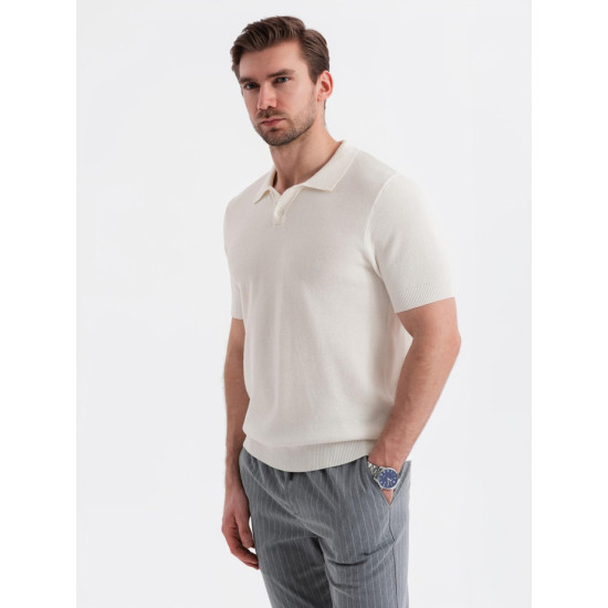 Vyriški baltos spalvos polo marškinėliai Swing V4 OM-POSS-0117 - Akcija Vyriški baltos spalvos polo marškinėliai Swing Marškinėliai