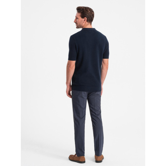 Vyriški tamsiai mėlynos spalvos polo marškinėliai Swing V2 OM-POSS-0117