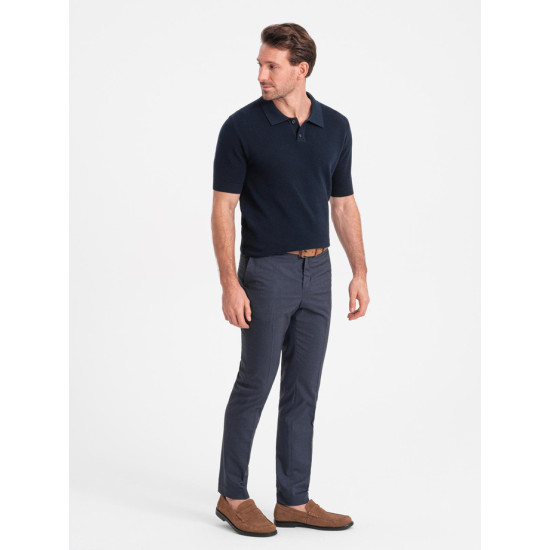 Vyriški tamsiai mėlynos spalvos polo marškinėliai Swing V2 OM-POSS-0117