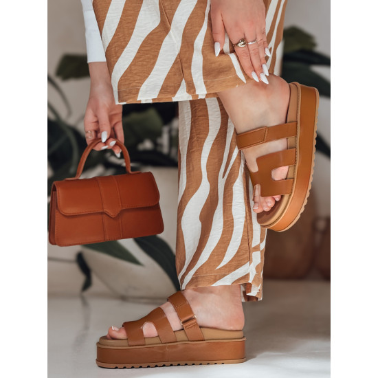 Moteriškos rudos spalvos šlepetės Flip ZY0868 - Moterims Moteriškos rudos spalvos šlepetės Flip ZY0868