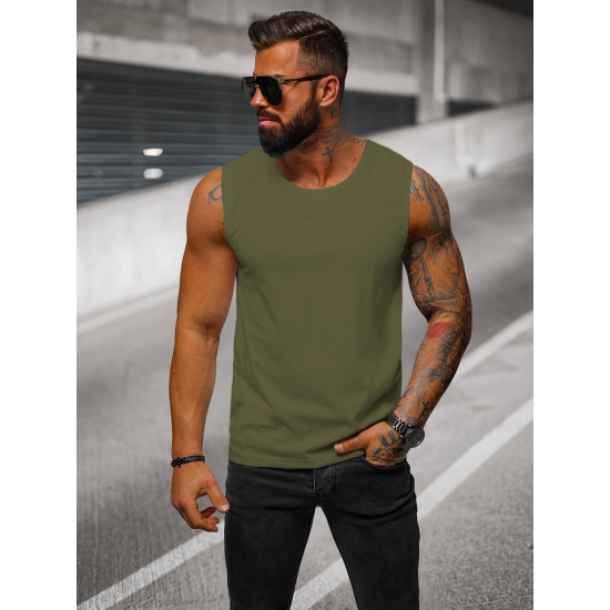 Berankoviai chaki vyriški marškinėliai Look JS/99001 - Marškinėliai Berankoviai chaki vyriški marškinėliai Look JS/99001