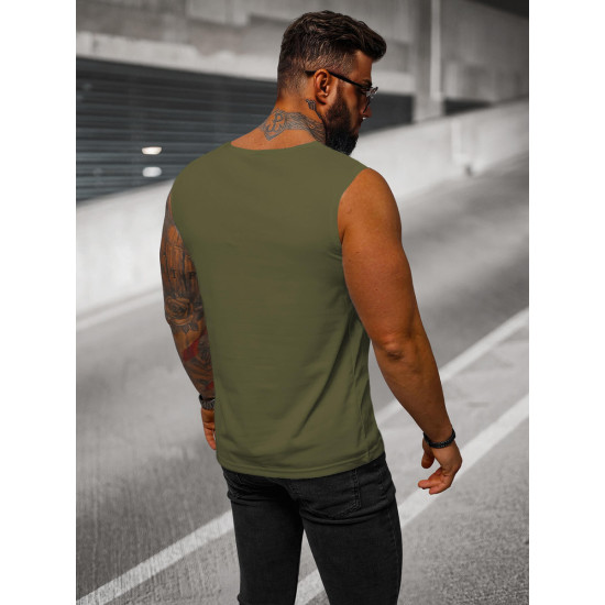 Berankoviai chaki vyriški marškinėliai Look JS/99001 - Marškinėliai Berankoviai chaki vyriški marškinėliai Look JS/99001