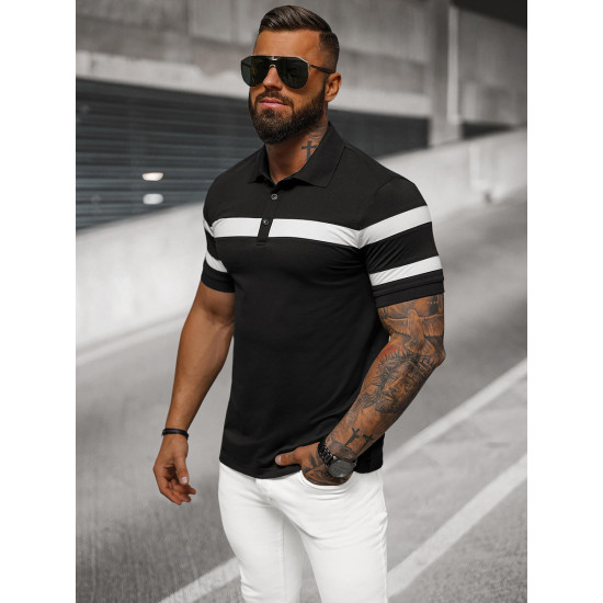 Vyriški polo juodi marškinėliai Orland NB/MT3108 - Marškinėliai Vyriški polo juodi marškinėliai Orland NB/MT3108