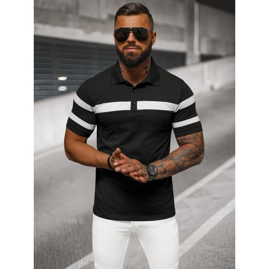 Vyriški polo juodi marškinėliai Orland NB/MT3108 - Marškinėliai Vyriški polo juodi marškinėliai Orland NB/MT3108