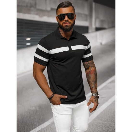 Vyriški polo juodi marškinėliai Orland NB/MT3108 - Marškinėliai Vyriški polo juodi marškinėliai Orland NB/MT3108