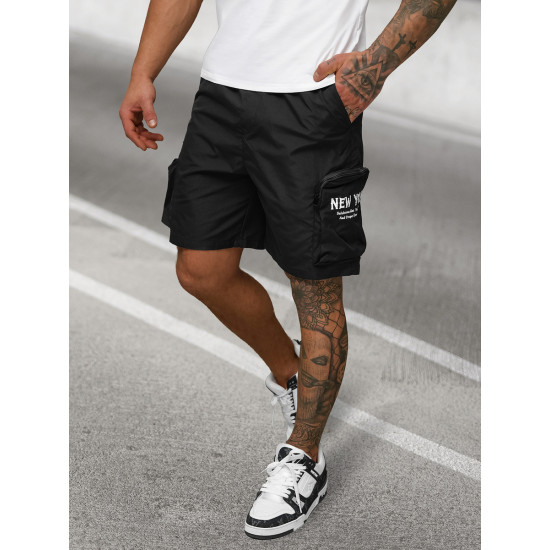 Juodos spalvos šortai New York JS/27K6539/3