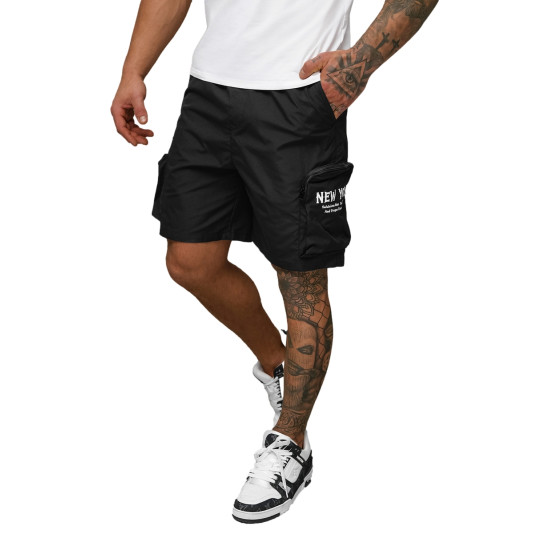 Juodos spalvos šortai New York JS/27K6539/3