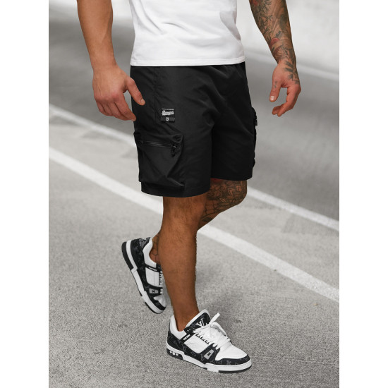 Juodos spalvos šortai New York JS/27K6539/3