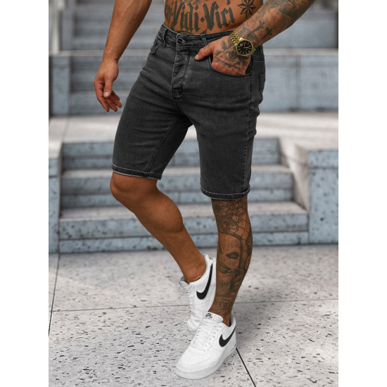 Męskie czarne spodenki jeansowe Dovi NB/MP0315N