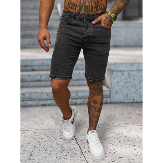 Męskie czarne spodenki jeansowe Dovi NB/MP0315N