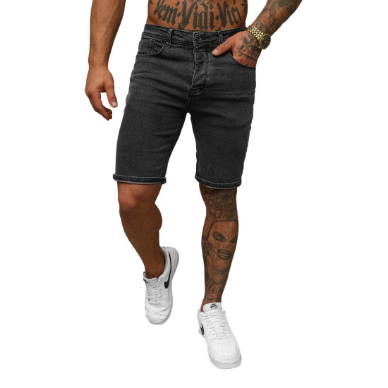 Męskie czarne spodenki jeansowe Dovi NB/MP0315N