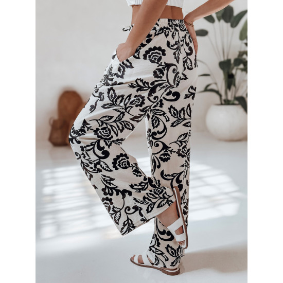 Moteriškos juodos kelnės Flower UY2658