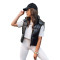 Black shiny vest Osin