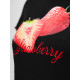 Moteriški juodi marškinėliai Strawberry JS/R62639 - Marškinėliai Moteriški juodi marškinėliai Strawberry JS/R62639