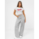 Moteriški pilki marškinėliai Cherry JS/R62744 - Marškinėliai Moteriški pilki marškinėliai Cherry JS/R62744