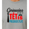 Pilki marškinėliai Geriausias tėtis pasaulyje (juodas) PK4007