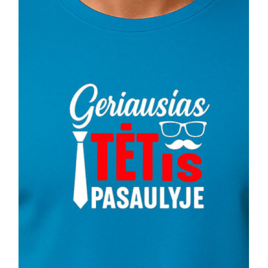 Türkiissinine T-särk Maailma parim isa (valge) PK4007 - Märkused meestele Türkiissinine T-särk Maailma parim isa (valge) PK4007