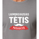 Pilki marškinėliai Laimingiausias tėtis (baltas) PK4006