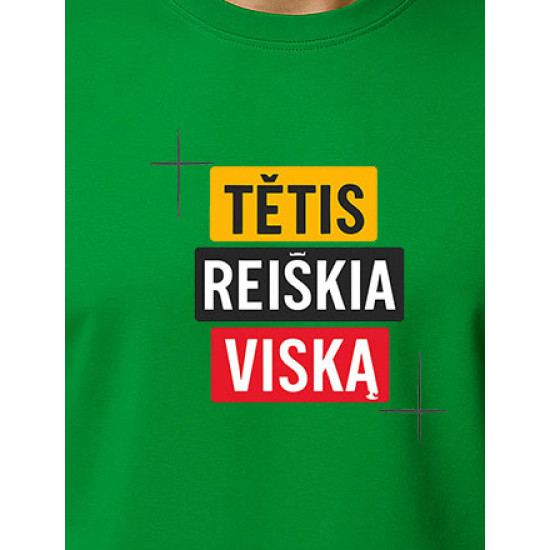 Žali marškinėliai Tėtis reiškia viską PK4008