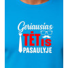 Mėlyni marškinėliai Geriausias tėtis pasaulyje (baltas) PK4007
