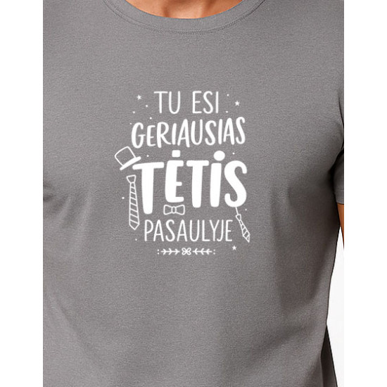 Meeste hall T-särk Best Dad (valge) PK4002 - Märkused meestele Meeste hall T-särk Best Dad (valge) PK4002