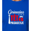Mėlyni marškinėliai Geriausias tėtis pasaulyje (baltas) PK4007