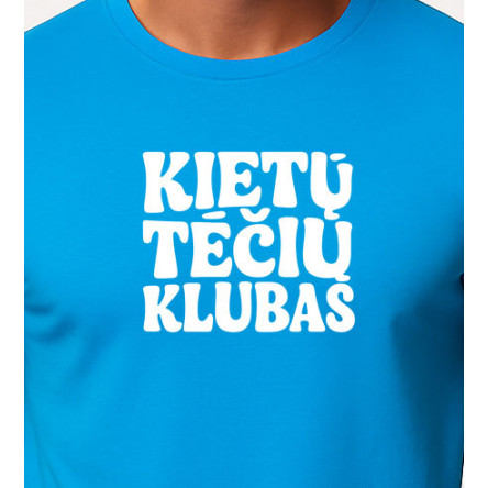 Vyriški šviesiai mėlyni marškinėliai Kietas tėtis (baltas) PK4004