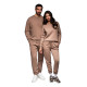 Unisex laisvalaikio kostiumas rudos spalvos Couple V16 Z109 - Akcija Unisex laisvalaikio kostiumas rudos spalvos Couple Sportiniai kostiumai