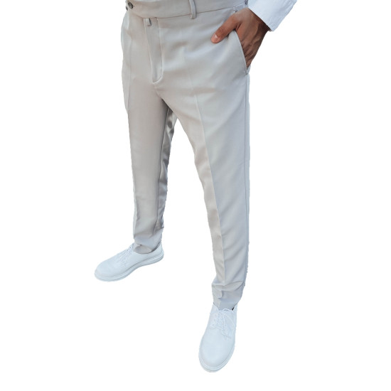 Vyriškos šviesiai pilkos spalvos elegantiškos kelnės Rad UX4291 - Kelnės Vyriškos šviesiai pilkos spalvos elegantiškos kelnės Rad UX4291