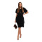 Black dress with pockets and pendant Deli