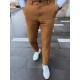 Męskie brązowe spodnie chino Chi UX3974 - Spodnie Męskie brązowe spodnie chino Chi UX3974