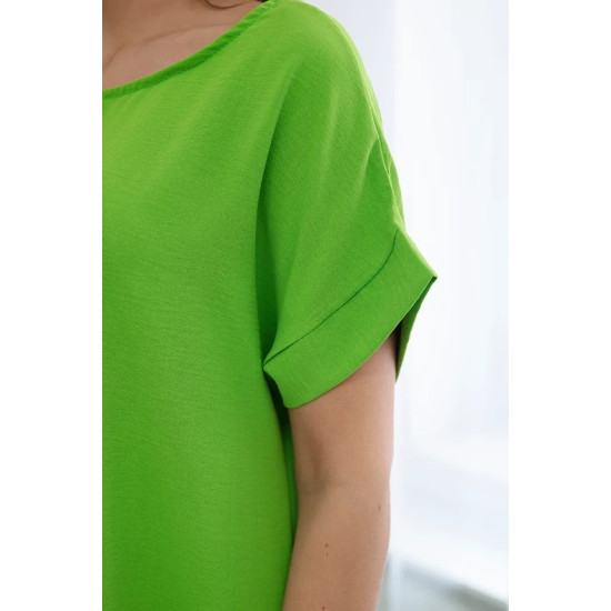 Green dress with pockets Safira 28185 - For women Green dress with pockets Safira 28185