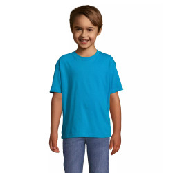 Vaikiški unisex mėlynos spalvos marškinėliai Kids