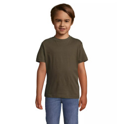 Vaikiški unisex chaki spalvos marškinėliai Kids