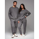 Unisex laisvalaikio kostiumas pilkos spalvos Couple Sportiniai kostiumai