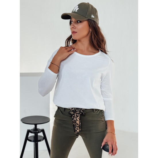 Moteriška balta palaidinė su pakabuku Minimoda RY2679