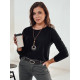 Moteriška juoda palaidinė su pakabuku Minimoda RY2678 - Moterims Moteriška juoda palaidinė su pakabuku Minimoda RY2678