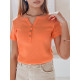 Moteriška oranžinės spalvos palaidinė Kiss Look RY2840 - Moterims Moteriška oranžinės spalvos palaidinė Kiss Look RY2840