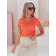 Moteriška oranžinės spalvos palaidinė Kiss Look RY2840 - Moterims Moteriška oranžinės spalvos palaidinė Kiss Look RY2840