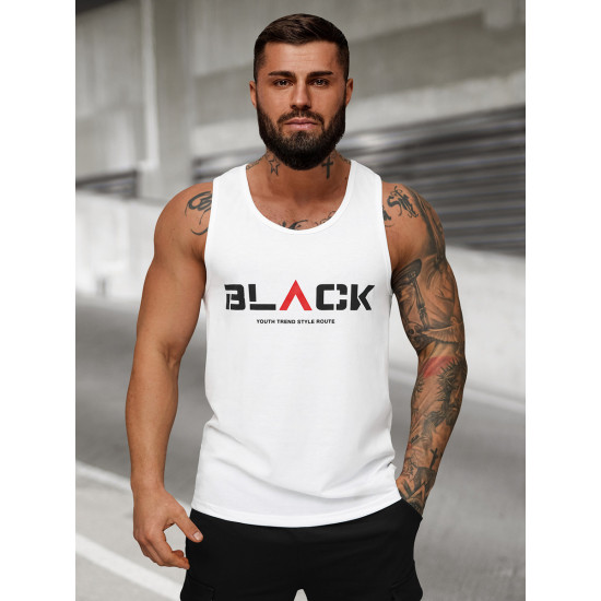 Vyriški baltos spalvos marškiniai be rankovių Black2 JS/8B1707/1Z - Marškinėliai Vyriški baltos spalvos marškiniai be rankovių Black2 JS/8B1707/1Z