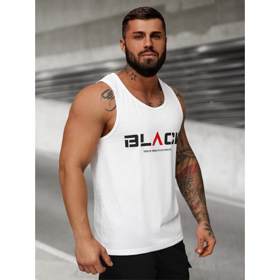 Vyriški baltos spalvos marškiniai be rankovių Black2 JS/8B1707/1Z - Marškinėliai Vyriški baltos spalvos marškiniai be rankovių Black2 JS/8B1707/1Z